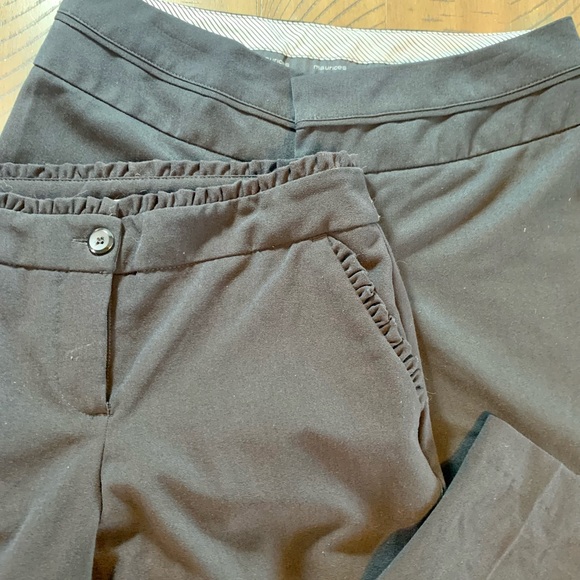Black capri bundle Maurices | gaucho sz 1/2 | ruffle trim capri sz 3/4 - Picture 3 of 7